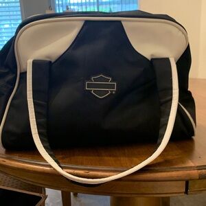 Harley-Davidson Black and White Duffel Bag